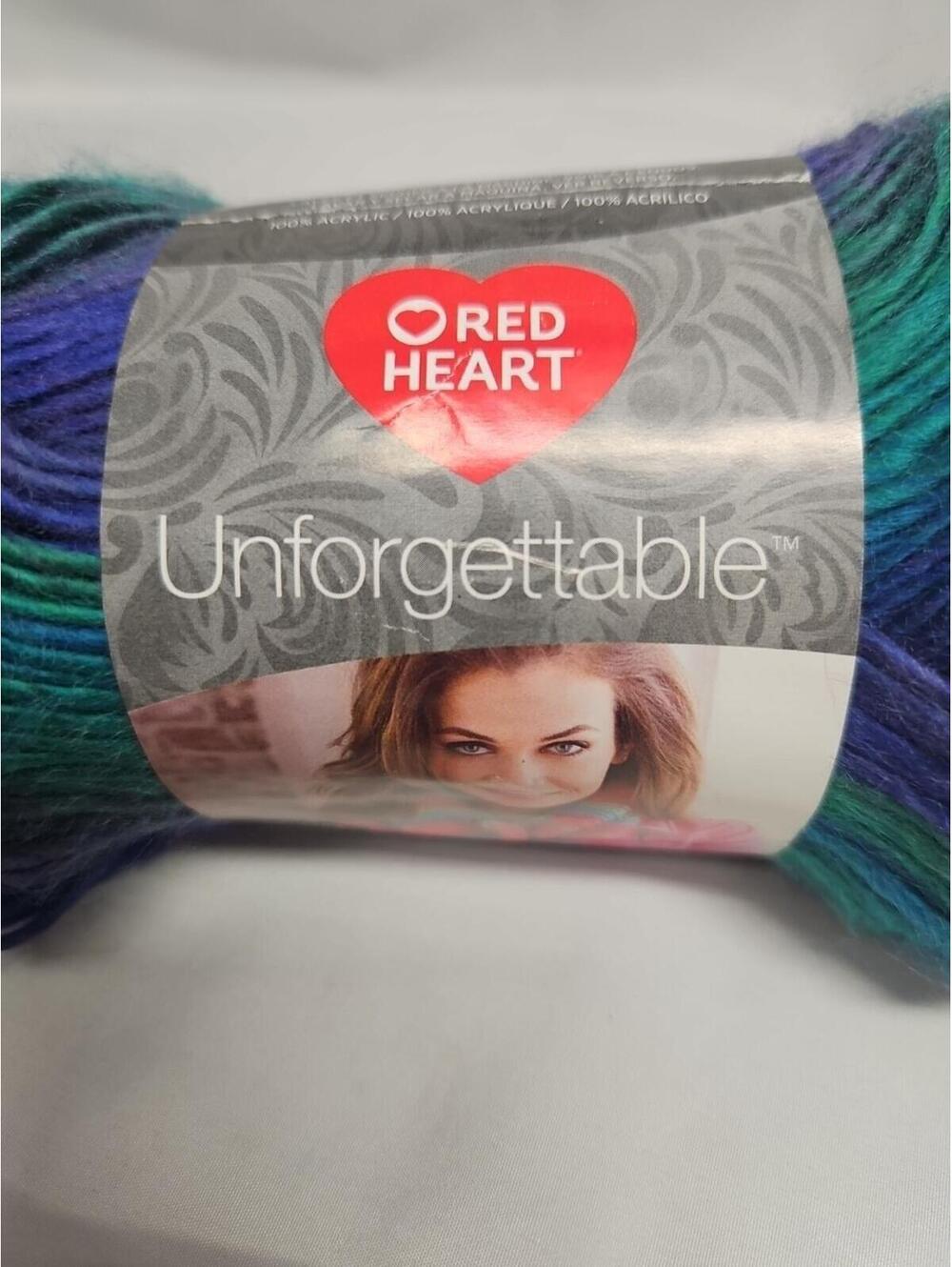2 Red Heart Unforgettable Yarn Dragonfly 3.5oz Purple Blue Teal Ombre New - Picture 3 of 8